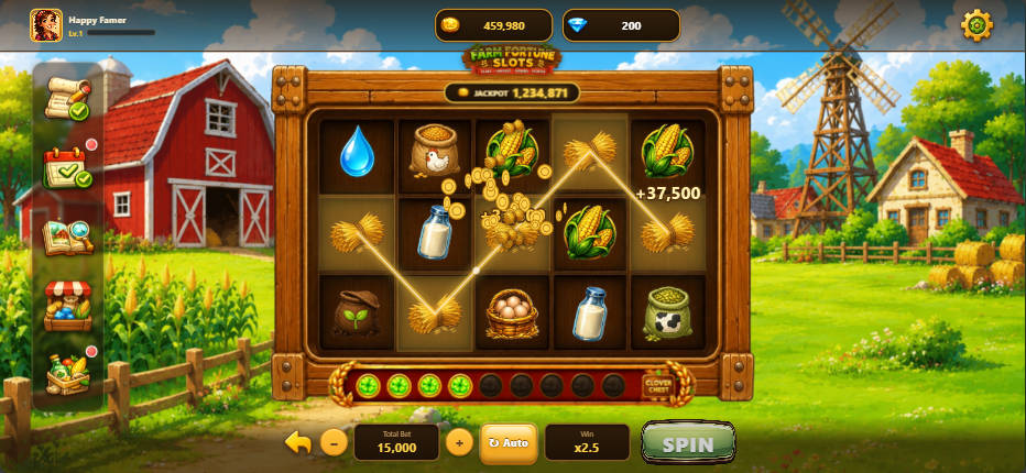 A huge slot win on Farm Fortune Slots